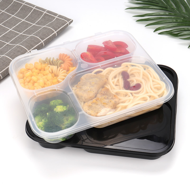 Black Disposable Takeaway Meal Prep Food Container Lunch Box lunch