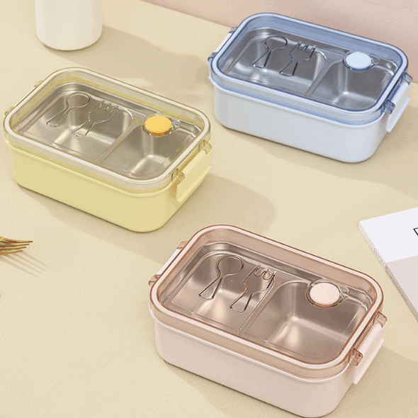 stainless steel lunch box with soup bowl