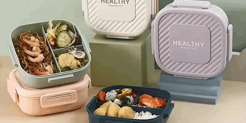 plastic square bento lunch box