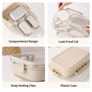 BPA free stainless steel bento lunch bo