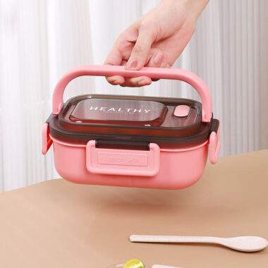 Kids’ 2-layer plastic bento lunch box