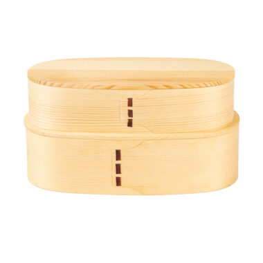 r wooden bento lunch box with partition