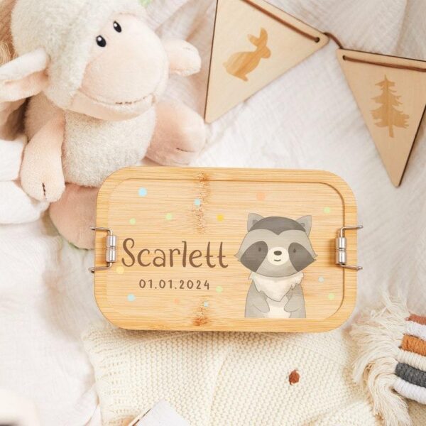 Custom bamboo wooden lid lunch box