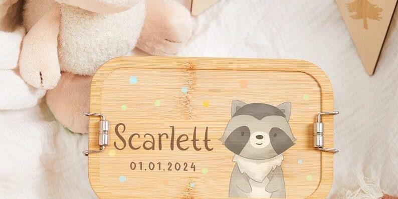 Custom bamboo wooden lid lunch box