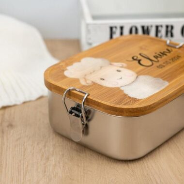 Custom bamboo wooden lid lunch box