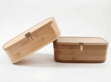 bamboo wooden divided lunch box