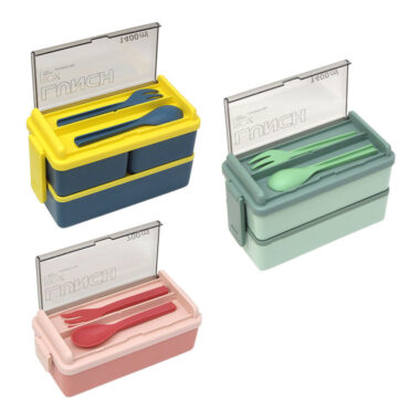 double-layer plastic lunch boxes
