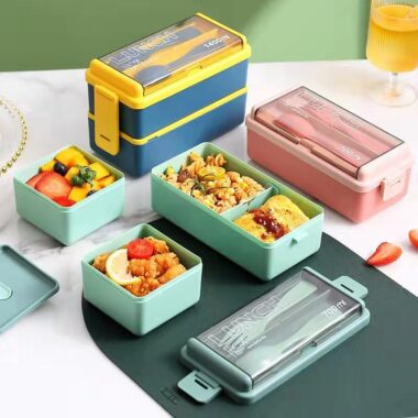 double-layer plastic lunch boxes
