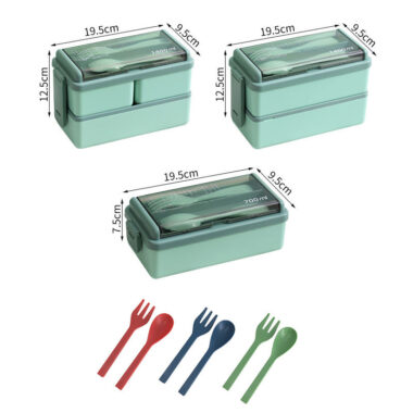 double-layer plastic lunch boxes