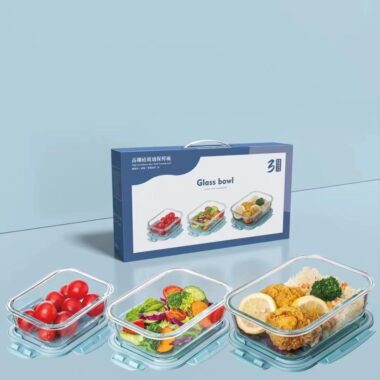 borosilicate glass lunch box with lid