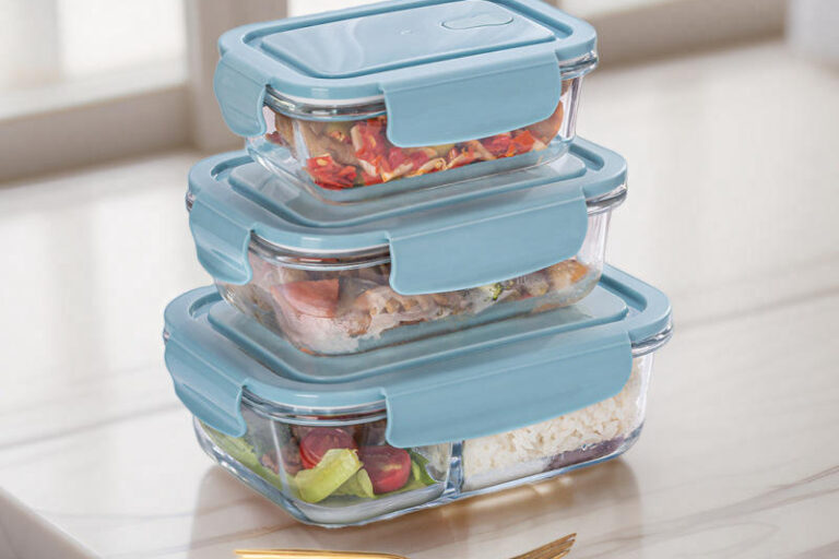 Eco-friendly Borosilicate Glass Lunch Boxes with Rectangle Lids Supplier (3) borosilicate glass lunch box with lid
