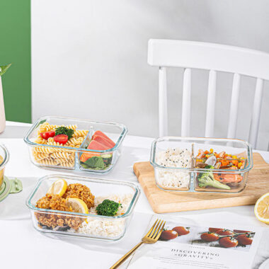 borosilicate glass lunch box with lid