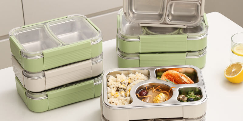 Family size stainless steel lunch box