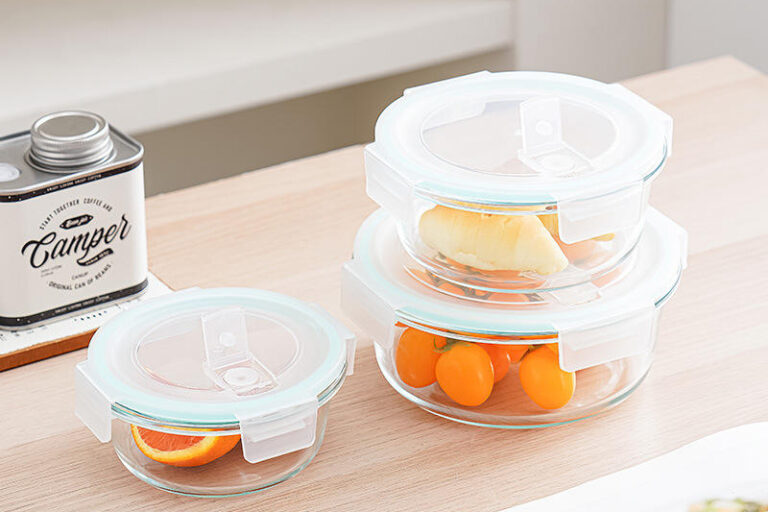 High Borosilicate Glass Lunch Boxes with Partition Microwave Safe Factory Supply (2) Partitioned borosilicate glass lunch box