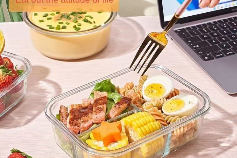 High Borosilicate Glass Lunch Boxes with Plastic Lid Microwave Safe Manufacturer (3) borosilicate glass lunch box