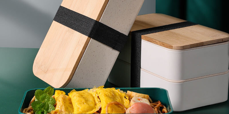 Eco bamboo wooden lunch box