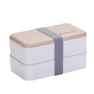 Wooden double layer lunch box