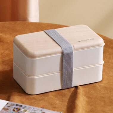 Wooden double layer lunch box