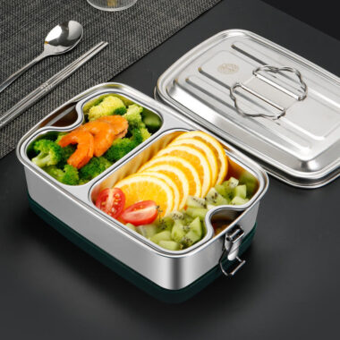 Double layer stainless steel lunch box