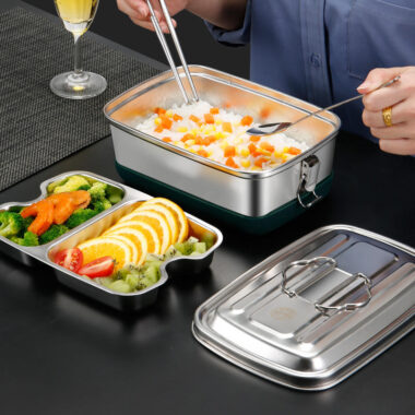 Double layer stainless steel lunch box