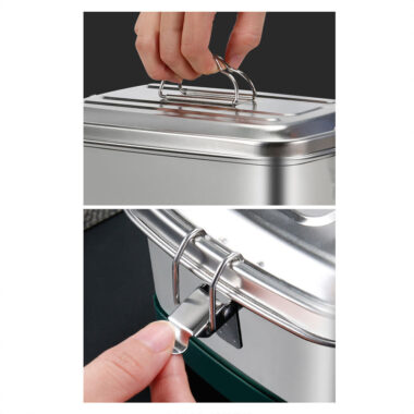 Double layer stainless steel lunch box