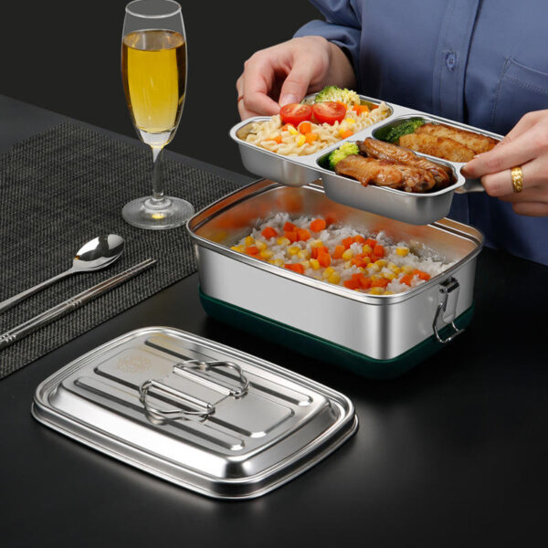Double layer stainless steel lunch box