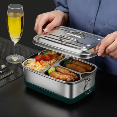 Double layer stainless steel lunch box