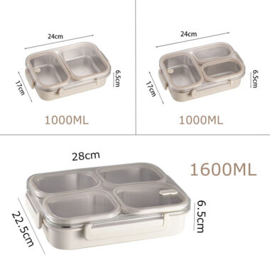 stainless steel deluxe bento lunch box