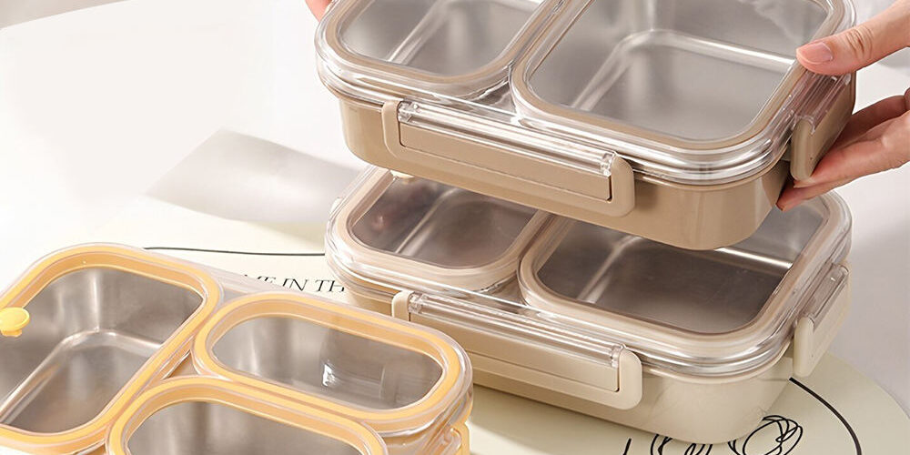 stainless steel deluxe bento lunch box