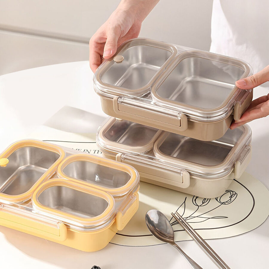 stainless steel deluxe bento lunch box