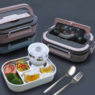 plastic lunch box with handle