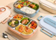 stainless steel 6-compartment food tray