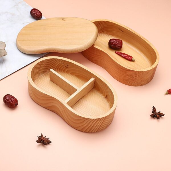 double layer wooden lunch box