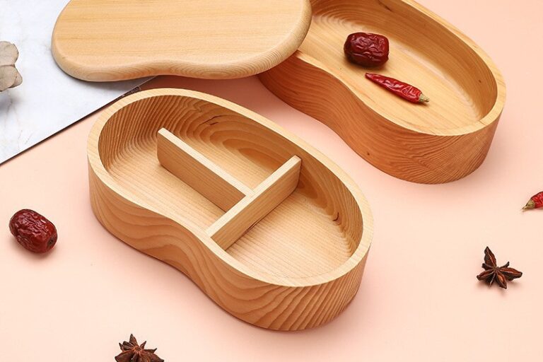 Wholesale Double Layer Wooden Lunch Box with Strap Food Grade Bento (5) double layer wooden lunch box