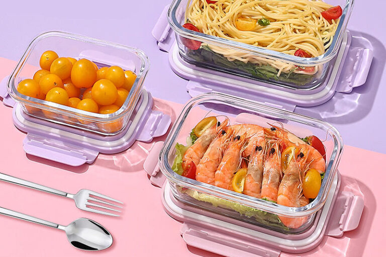 Wholesale Glass Lunch Box Set with Partition Microwave Safe Bento Lunchbox (2) Durable wholesale glass lunch box