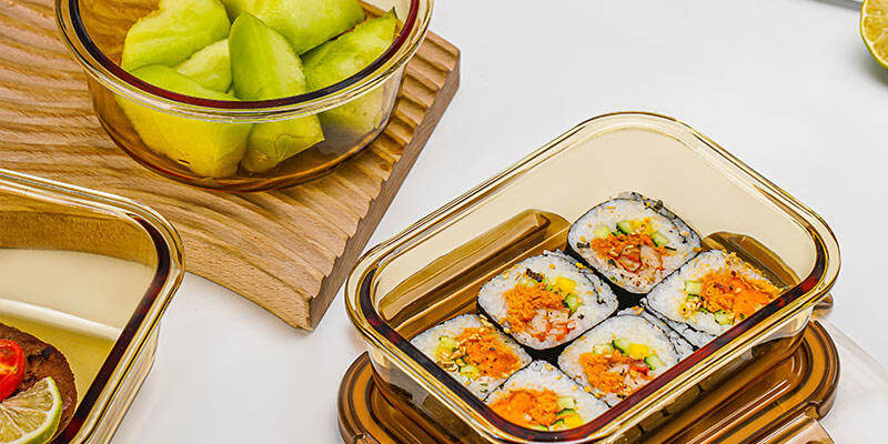 wholesale glass lunch box set