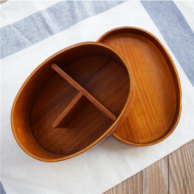 Wholesale oval wooden lunch box