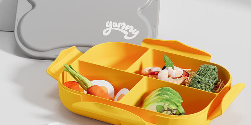 Microwave safe plastic student lunch box