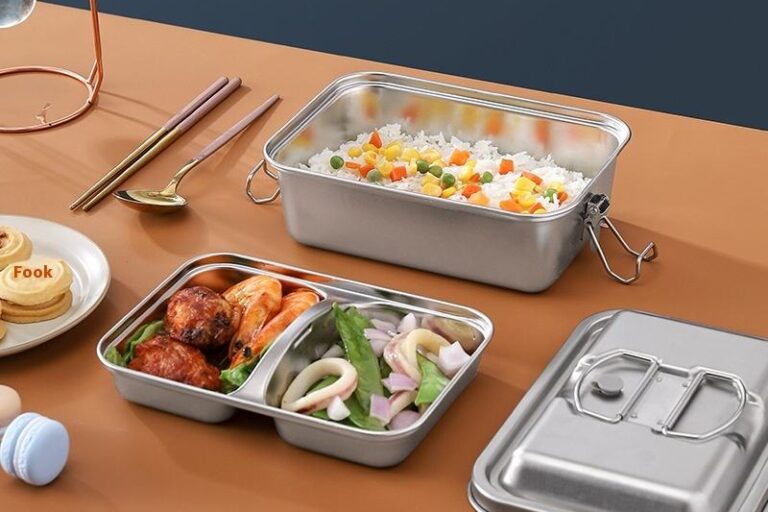 1800ml Insulated Stainless Steel Bento Box with 3 Compartments (5) 1800ml insulated stainless steel bento box