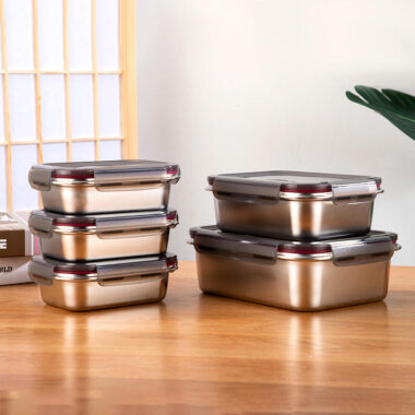 304 stainless steel airtight leakproof food container