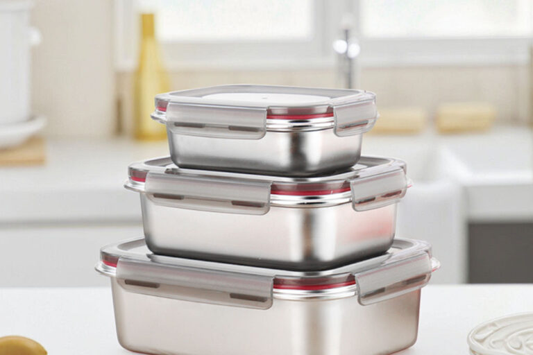 304 Stainless Steel Airtight Lunch Box Leakproof Food Container for Kitchen (3) 304 stainless steel airtight leakproof food container