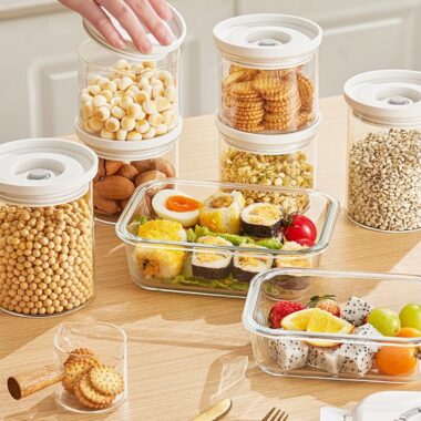 Air sealed vacuum glass lunch box