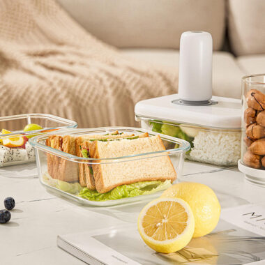 Air sealed vacuum glass lunch box