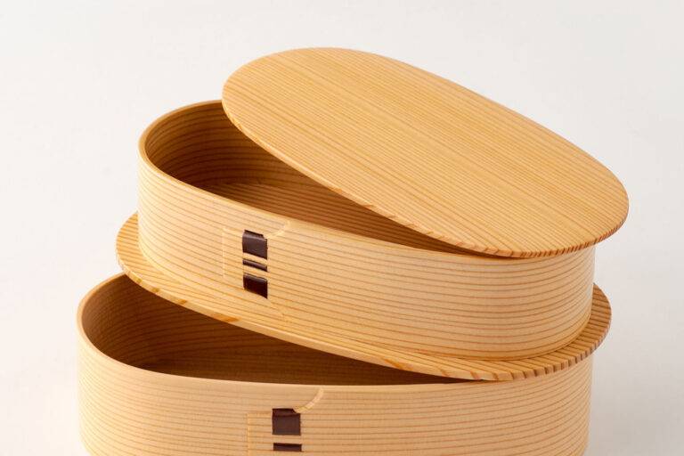 Dual-Tier Japanese Wooden Wappa Bento Lunch Box (3) custom handmade lunch box