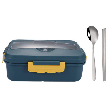 Microwaveable plastic bento lunch box set