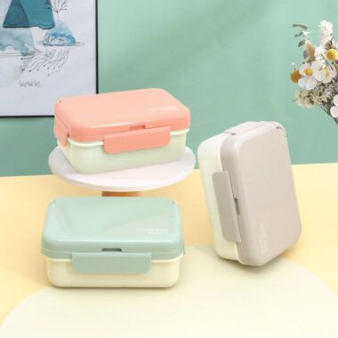 Leak proof rectangular plastic lunch box