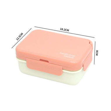 Leak proof rectangular plastic lunch box