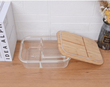 Glass Lunch Box with Bamboo Lid